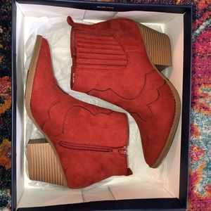 Kaari Blue Charlie Faux Suede Booties 6.5